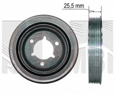 KM INTERNATIONAL fi16390 -  Ременный шкив, коленчатый вал
